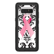 DistinctInk™ OtterBox Commuter Series Case for Apple iPhone or Samsung Galaxy - Black Damask Pink Ribbon
