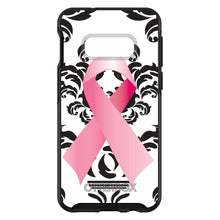 DistinctInk™ OtterBox Symmetry Series Case for Apple iPhone / Samsung Galaxy / Google Pixel - Black Damask Pink Ribbon