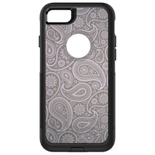 DistinctInk™ OtterBox Commuter Series Case for Apple iPhone or Samsung Galaxy - Grey Black Paisley