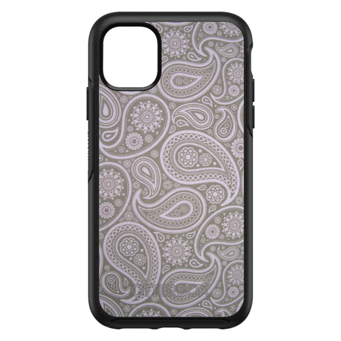DistinctInk™ OtterBox Symmetry Series Case for Apple iPhone / Samsung Galaxy / Google Pixel - Grey Black Paisley