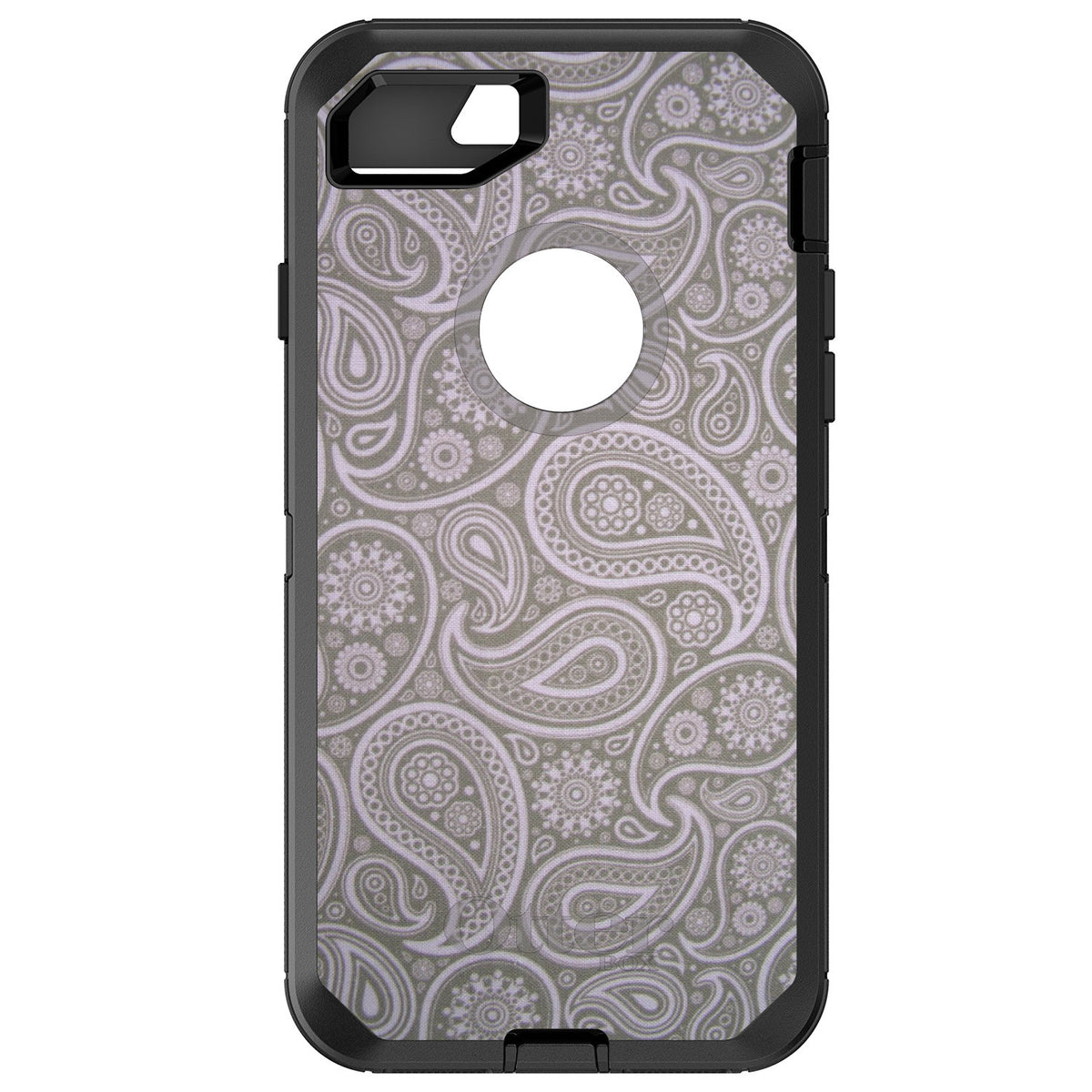 Grey Black Paisley OtterBox Defender Case for iPhone & Galaxy
