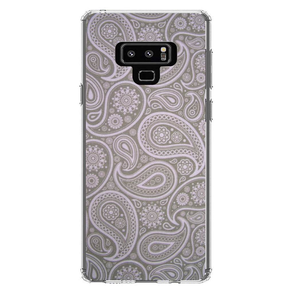 Grey Black Paisley Clear Shockproof iPhone Case, view 11