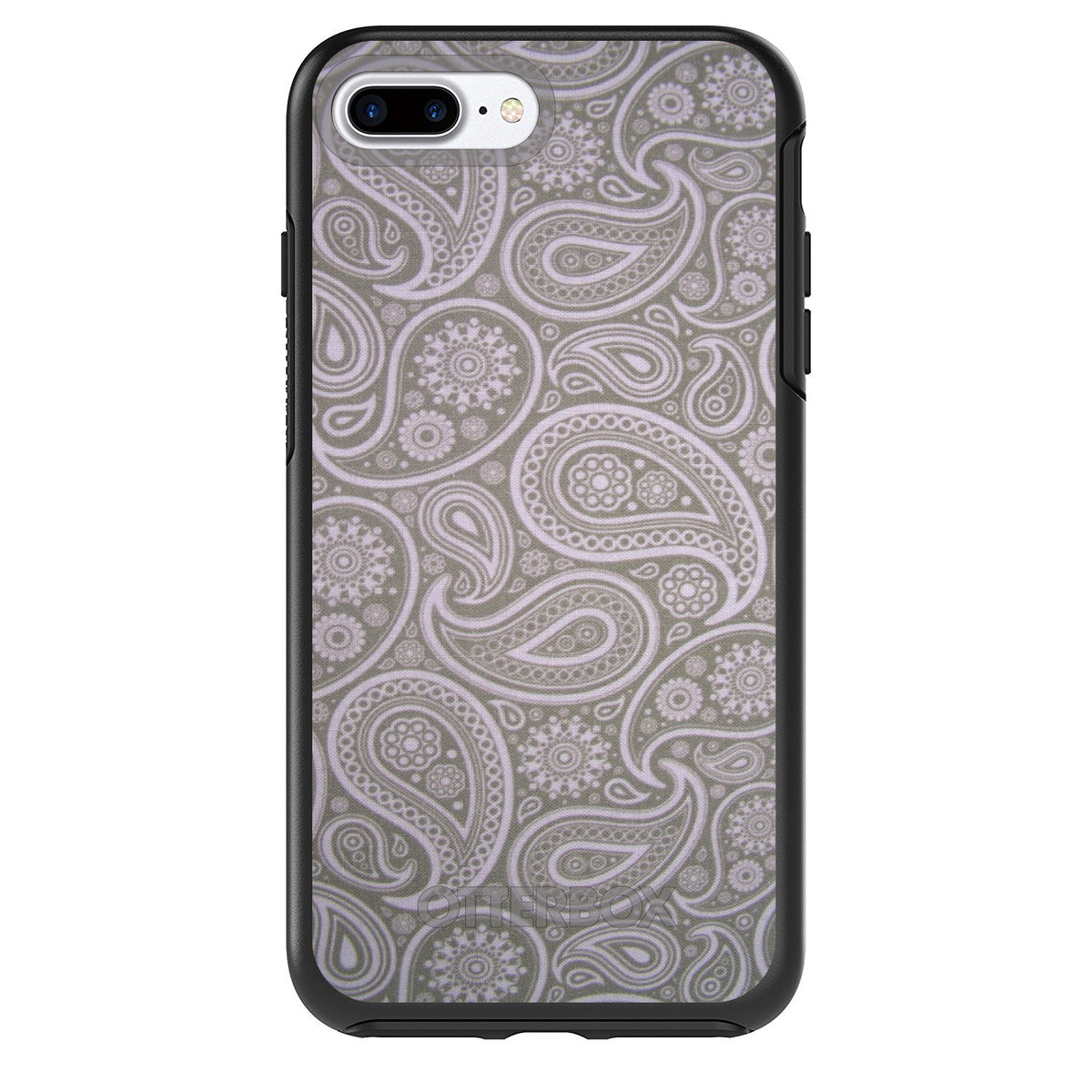 Grey Black Paisley OtterBox Symmetry Case for iPhone & Galaxy, view 2