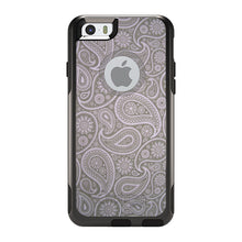 DistinctInk™ OtterBox Commuter Series Case for Apple iPhone or Samsung Galaxy - Grey Black Paisley