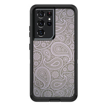 DistinctInk™ OtterBox Defender Series Case for Apple iPhone / Samsung Galaxy / Google Pixel - Grey Black Paisley
