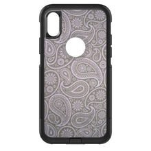 DistinctInk™ OtterBox Commuter Series Case for Apple iPhone or Samsung Galaxy - Grey Black Paisley