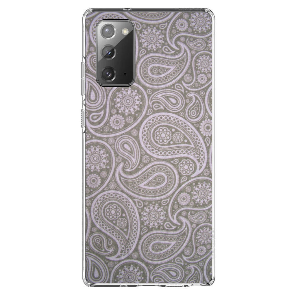 Grey Black Paisley Clear Shockproof iPhone Case, view 8