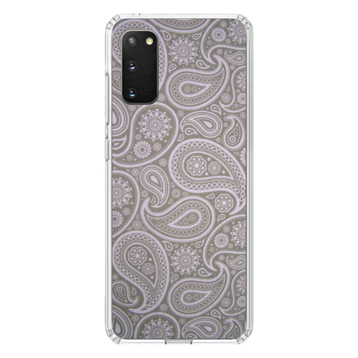 Grey Black Paisley Clear Shockproof iPhone Case, view 15