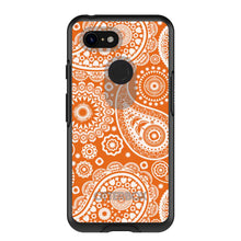 DistinctInk™ OtterBox Symmetry Series Case for Apple iPhone / Samsung Galaxy / Google Pixel - Orange White Paisley