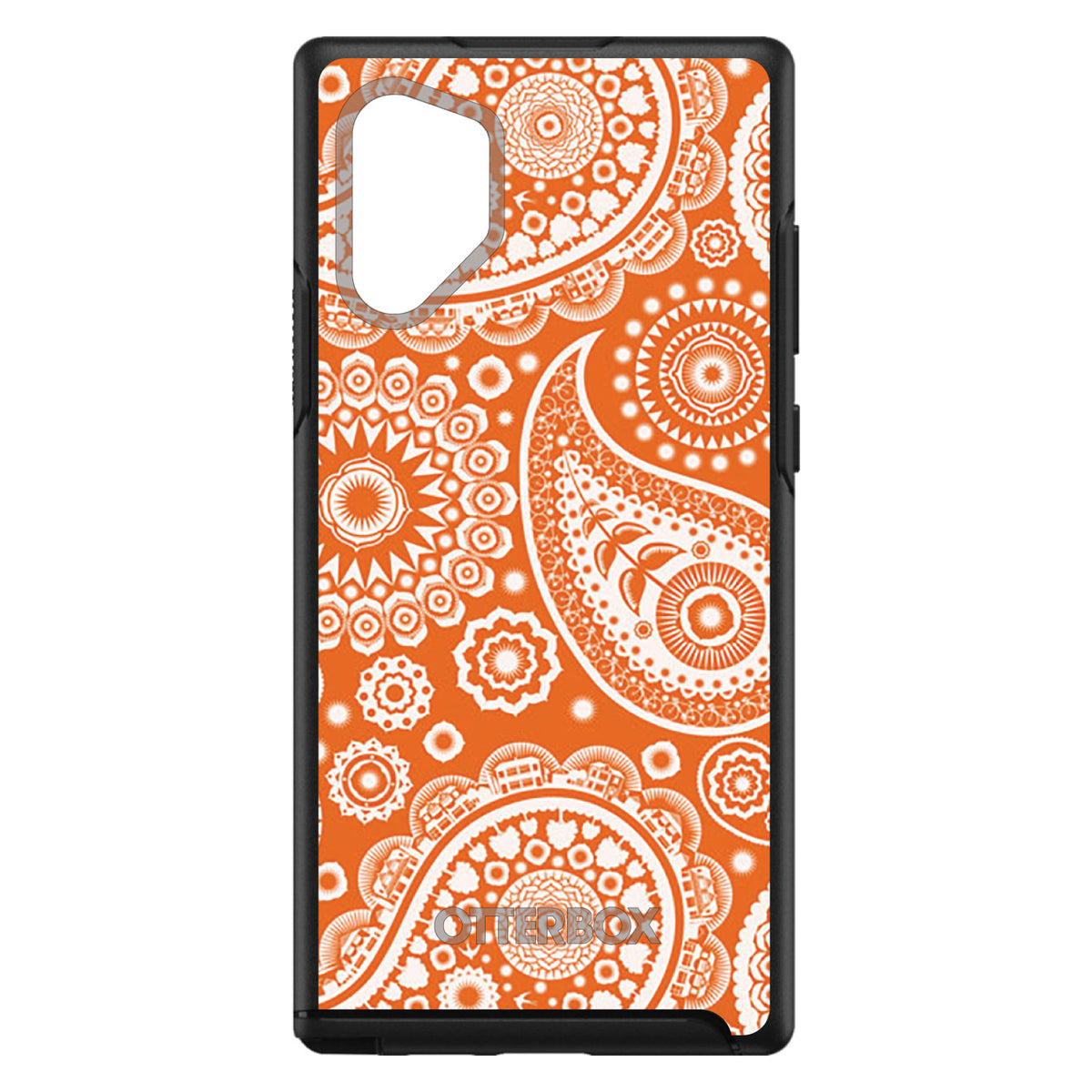 Orange White Paisley OtterBox Symmetry Case for iPhone & Galaxy, view 11
