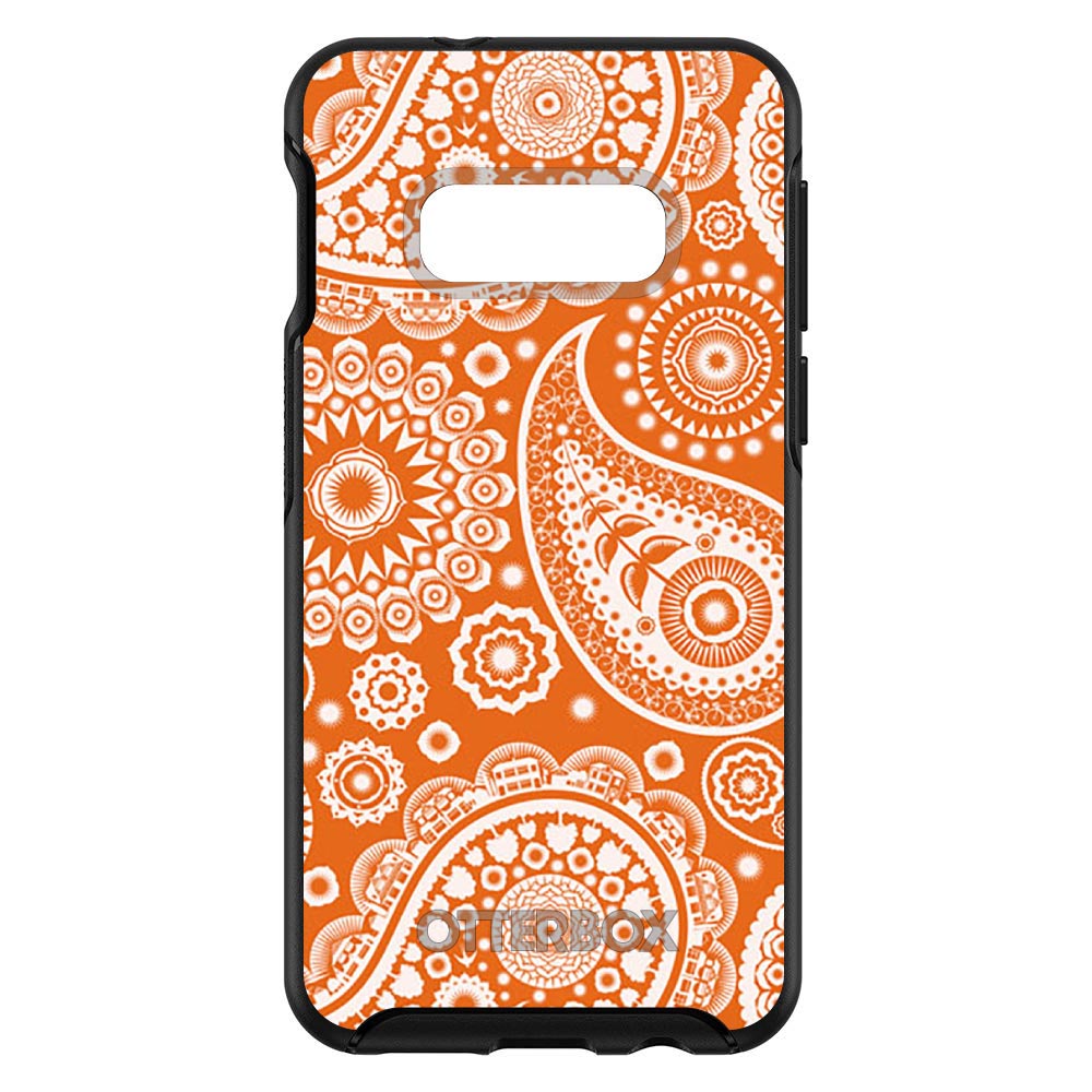 Orange White Paisley OtterBox Symmetry Case for iPhone & Galaxy, view 7