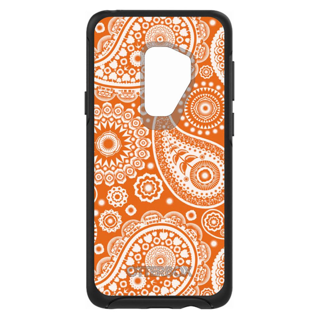 Orange White Paisley OtterBox Symmetry Case for iPhone & Galaxy, view 9