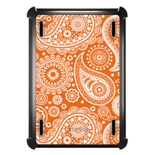 DistinctInk™ OtterBox Defender Series Case for Apple iPad / iPad Pro / iPad Air / iPad Mini - Orange White Paisley