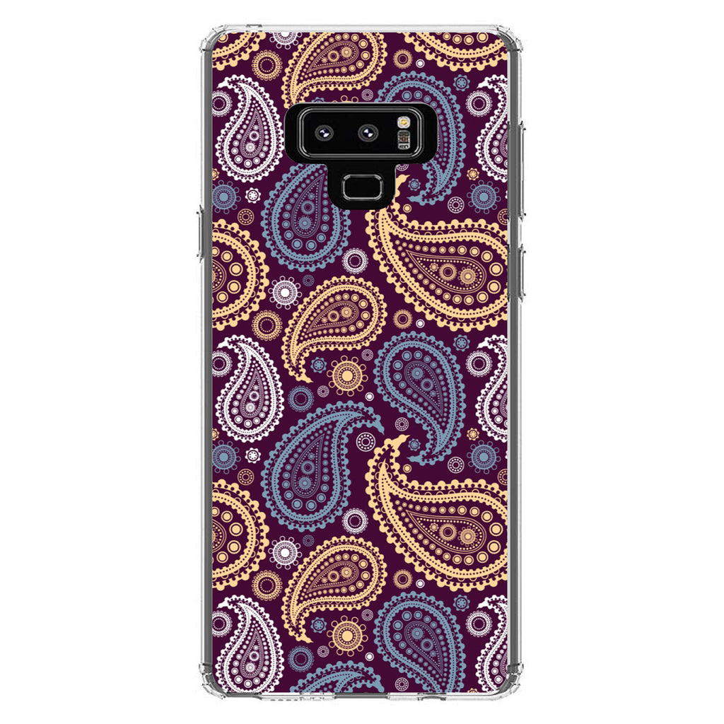 Purple Yellow Blue Paisley Clear Shockproof iPhone Case, view 11