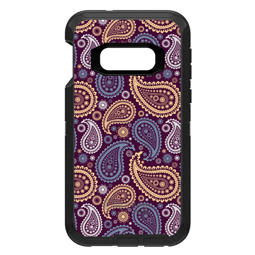 Purple Yellow Blue Paisley OtterBox Defender Case for iPhone & Galaxy, view 10