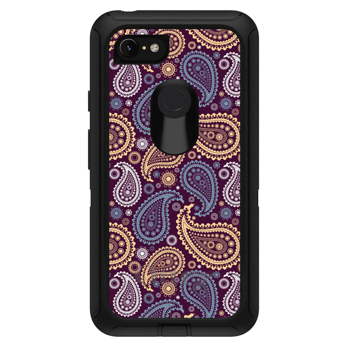 Purple Yellow Blue Paisley OtterBox Defender Case for iPhone & Galaxy, view 18