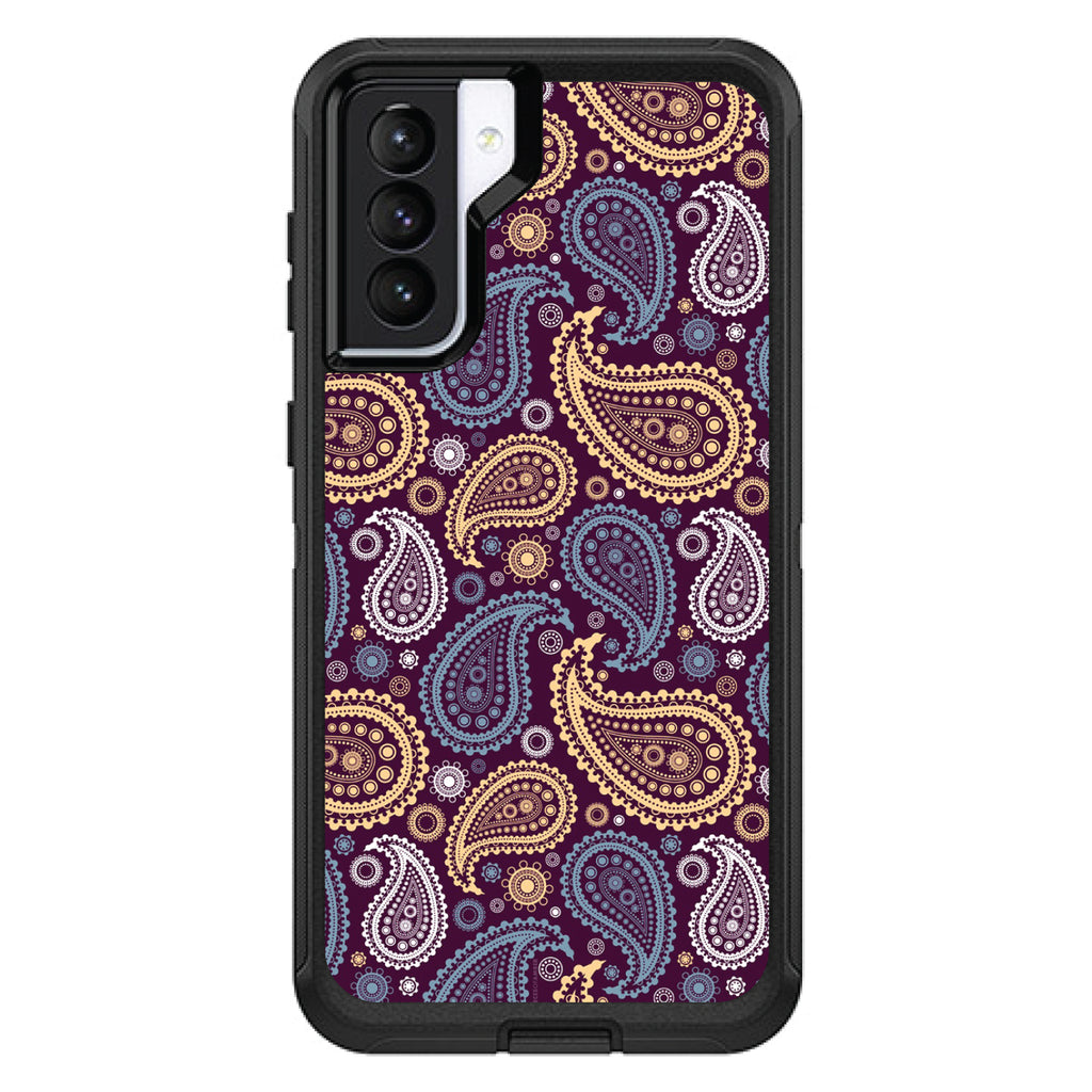 Purple Yellow Blue Paisley OtterBox Defender Case for iPhone & Galaxy, view 6
