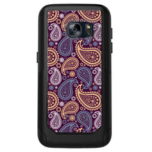 DistinctInk™ OtterBox Commuter Series Case for Apple iPhone or Samsung Galaxy - Purple Yellow Blue Paisley