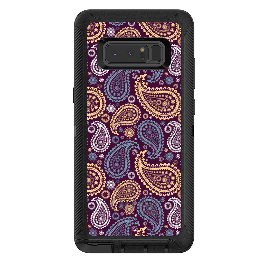 Purple Yellow Blue Paisley OtterBox Defender Case for iPhone & Galaxy, view 17
