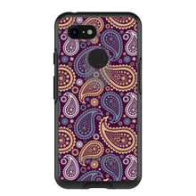 DistinctInk™ OtterBox Symmetry Series Case for Apple iPhone / Samsung Galaxy / Google Pixel - Purple Yellow Blue Paisley