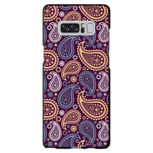 DistinctInk® Hard Plastic Snap-On Case for Apple iPhone or Samsung Galaxy - Purple Yellow Blue Paisley