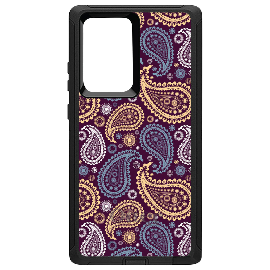 Purple Yellow Blue Paisley OtterBox Defender Case for iPhone & Galaxy, view 13