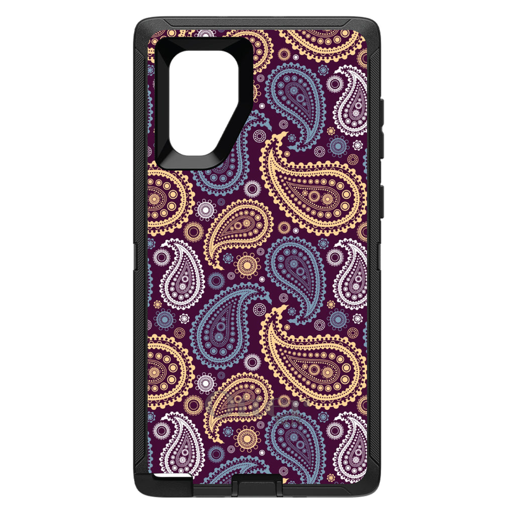 Purple Yellow Blue Paisley OtterBox Defender Case for iPhone & Galaxy, view 15