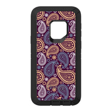 DistinctInk™ OtterBox Defender Series Case for Apple iPhone / Samsung Galaxy / Google Pixel - Purple Yellow Blue Paisley