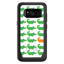 DistinctInk™ OtterBox Defender Series Case for Apple iPhone / Samsung Galaxy / Google Pixel - Green Orange Blue Alligator Gator