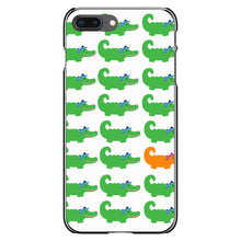 DistinctInk® Hard Plastic Snap-On Case for Apple iPhone or Samsung Galaxy - Green Orange Blue Alligator Gator