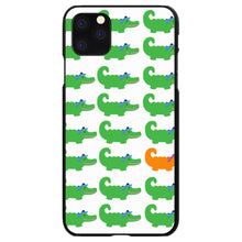 DistinctInk® Hard Plastic Snap-On Case for Apple iPhone or Samsung Galaxy - Green Orange Blue Alligator Gator