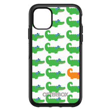 DistinctInk™ OtterBox Symmetry Series Case for Apple iPhone / Samsung Galaxy / Google Pixel - Green Orange Blue Alligator Gator