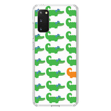 DistinctInk® Clear Shockproof Hybrid Case for Apple iPhone / Samsung Galaxy / Google Pixel - Green Orange Blue Alligator Gator