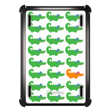 DistinctInk™ OtterBox Defender Series Case for Apple iPad / iPad Pro / iPad Air / iPad Mini - Green Orange Blue Alligator Gator