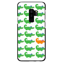 DistinctInk® Hard Plastic Snap-On Case for Apple iPhone or Samsung Galaxy - Green Orange Blue Alligator Gator