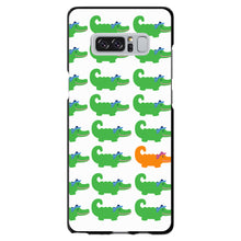 DistinctInk® Hard Plastic Snap-On Case for Apple iPhone or Samsung Galaxy - Green Orange Blue Alligator Gator