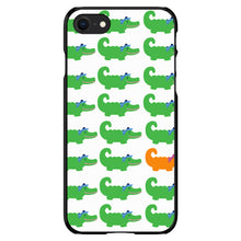 DistinctInk® Hard Plastic Snap-On Case for Apple iPhone or Samsung Galaxy - Green Orange Blue Alligator Gator