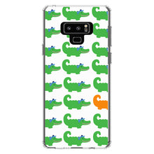 DistinctInk® Clear Shockproof Hybrid Case for Apple iPhone / Samsung Galaxy / Google Pixel - Green Orange Blue Alligator Gator