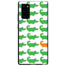 DistinctInk® Hard Plastic Snap-On Case for Apple iPhone or Samsung Galaxy - Green Orange Blue Alligator Gator