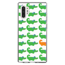 DistinctInk® Clear Shockproof Hybrid Case for Apple iPhone / Samsung Galaxy / Google Pixel - Green Orange Blue Alligator Gator