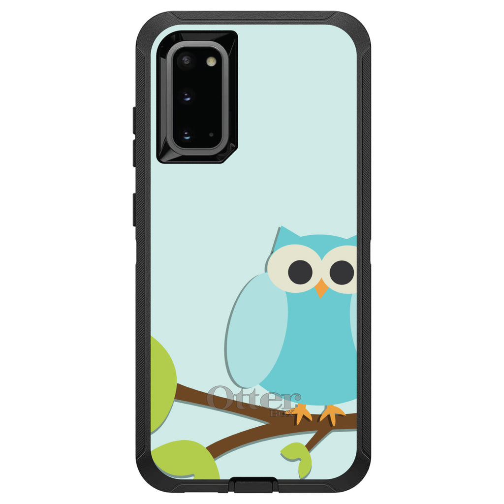 Blue Owl Cartoon OtterBox Defender Case for iPhone & Galaxy, view 8