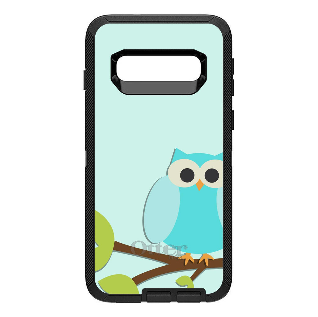 Blue Owl Cartoon OtterBox Defender Case for iPhone & Galaxy, view 9