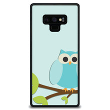 DistinctInk® Hard Plastic Snap-On Case for Apple iPhone or Samsung Galaxy - Blue Owl Cartoon