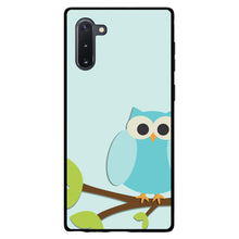 DistinctInk® Hard Plastic Snap-On Case for Apple iPhone or Samsung Galaxy - Blue Owl Cartoon