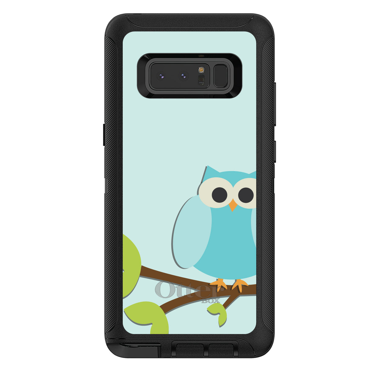 Blue Owl Cartoon OtterBox Defender Case for iPhone & Galaxy, view 17