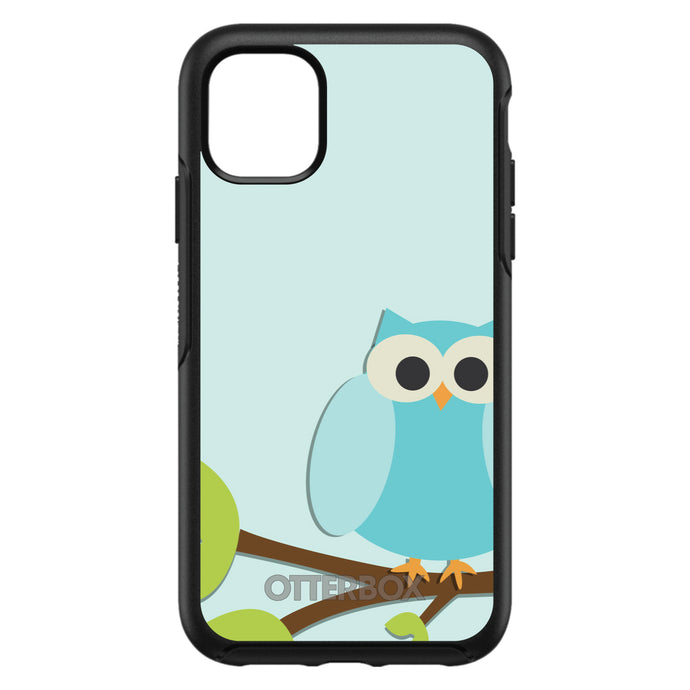 DistinctInk™ OtterBox Symmetry Series Case for Apple iPhone / Samsung Galaxy / Google Pixel - Blue Owl Cartoon