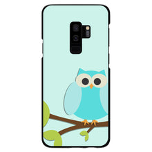 DistinctInk® Hard Plastic Snap-On Case for Apple iPhone or Samsung Galaxy - Blue Owl Cartoon