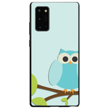 DistinctInk® Hard Plastic Snap-On Case for Apple iPhone or Samsung Galaxy - Blue Owl Cartoon