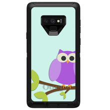 DistinctInk™ OtterBox Defender Series Case for Apple iPhone / Samsung Galaxy / Google Pixel - Purple Owl Cartoon