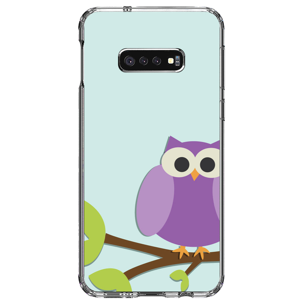 Purple Owl Cartoon Clear Shockproof iPhone Case, view 18
